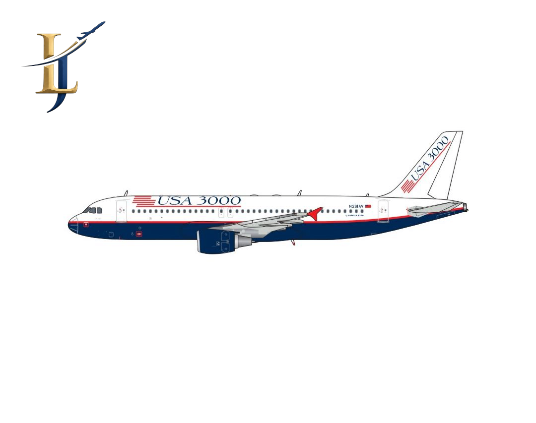 USA 3000 Airbus A320 N261AV Scale 1:400