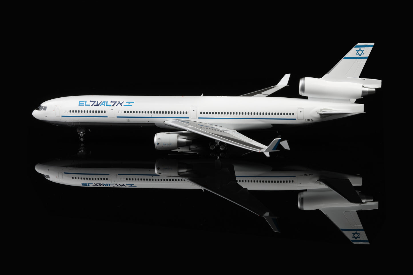 EL AL Airlines (Op'd by World Airways) McDonnell Douglas MD-11 N278WA Scale 1:200