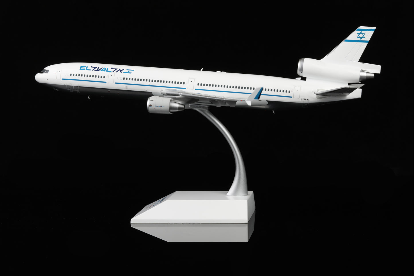 EL AL Airlines (Op'd by World Airways) McDonnell Douglas MD-11 N278WA Scale 1:200