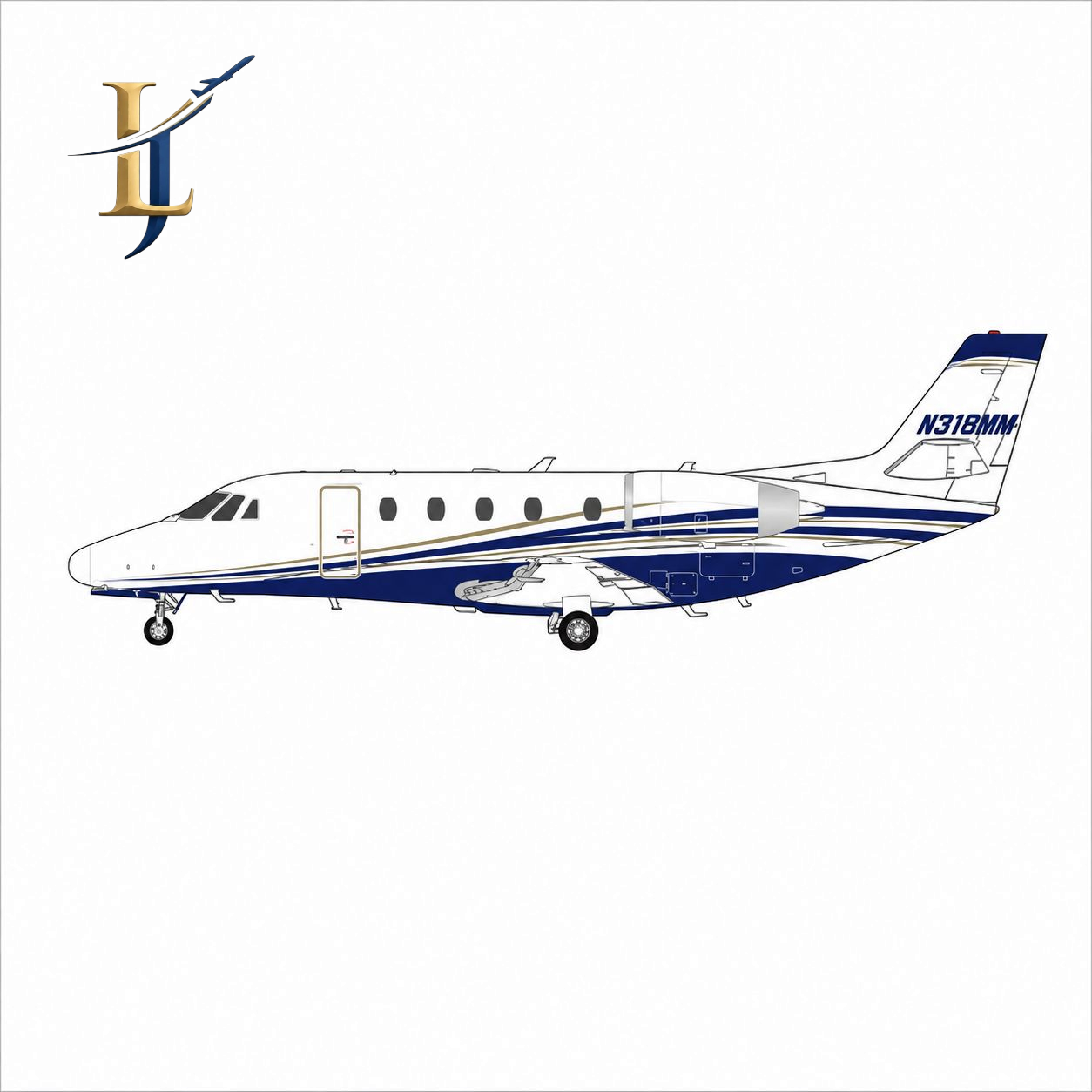 Citation 560XL N318MM Scale 1:50